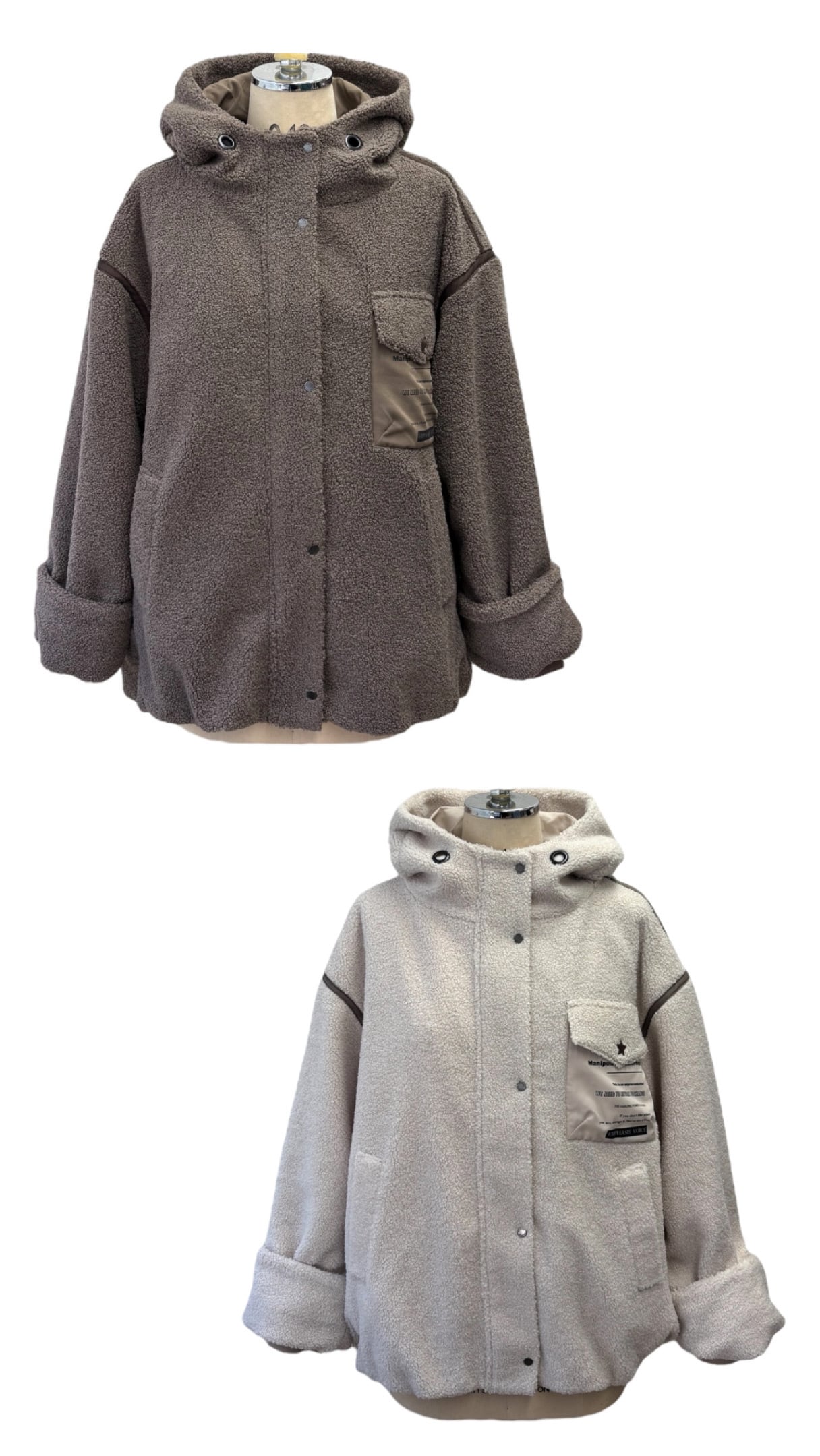 ayane ボアブルゾン No.896101 ベージュ ブラウン 9号 Mサイズ アヤン