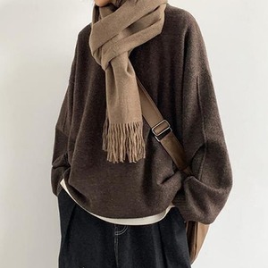 Retro solid-color knit sweater(MT1660)