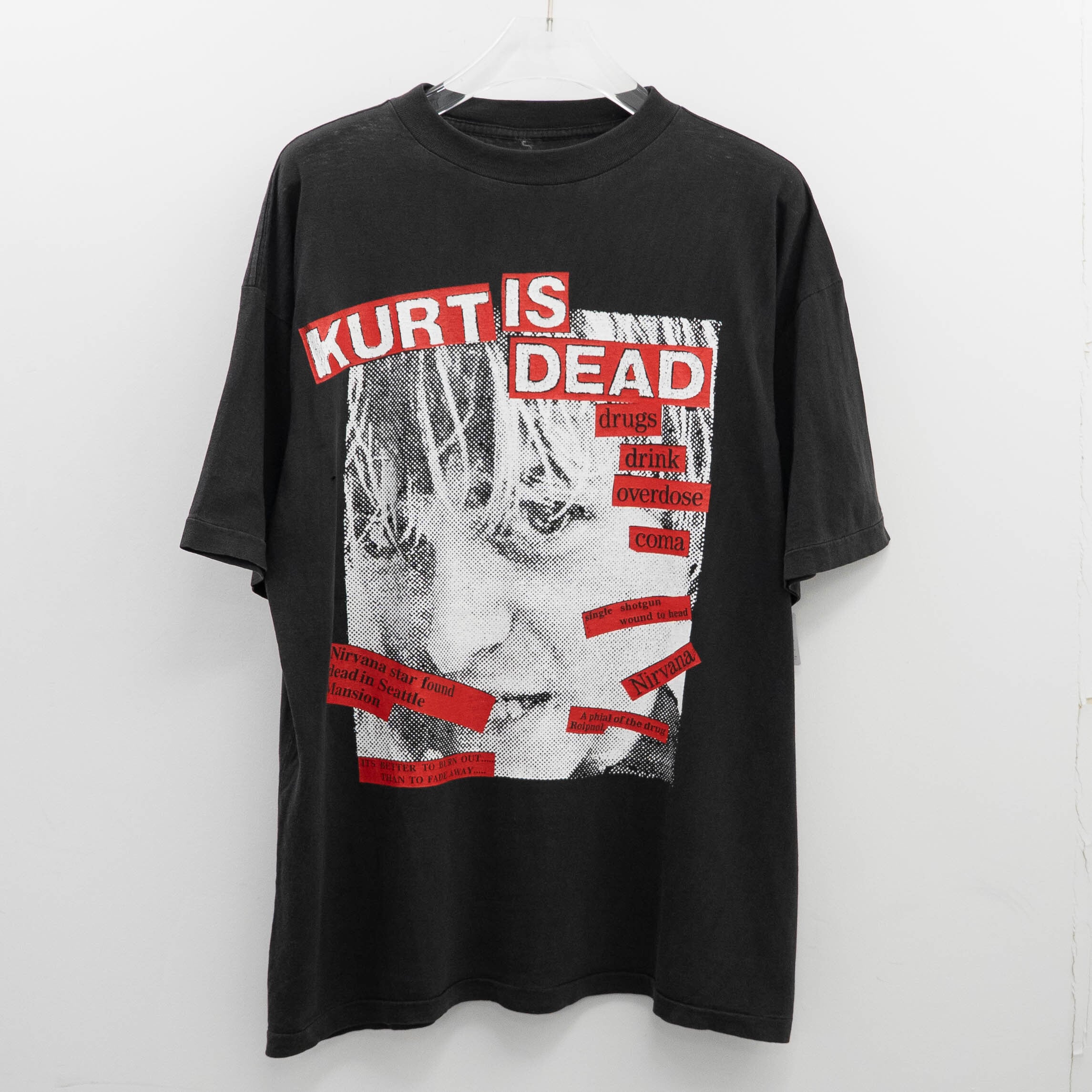 Nirvana " Kurt Is Dead Boot " Cut Tag Fits XL 【E6-175】