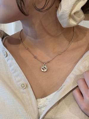 GUCCI / vintage GG logo ball chain necklace.