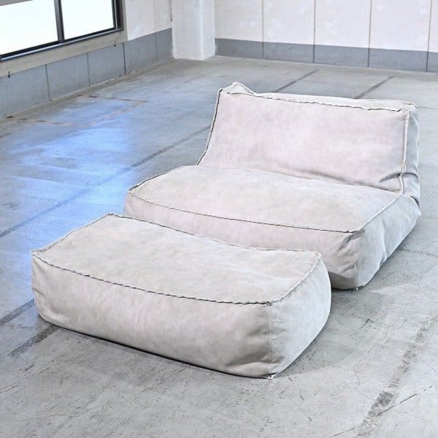 イタリア製 Verzelloni 「ZOE ARM SOFA & POUFゾーイアームソファ/プーフ」 リビング ソファ ベッド オットマン付 ヴェルゼローニ【 中古家具/中古インテリア/USED家具ユーズド家具/リサイクル】