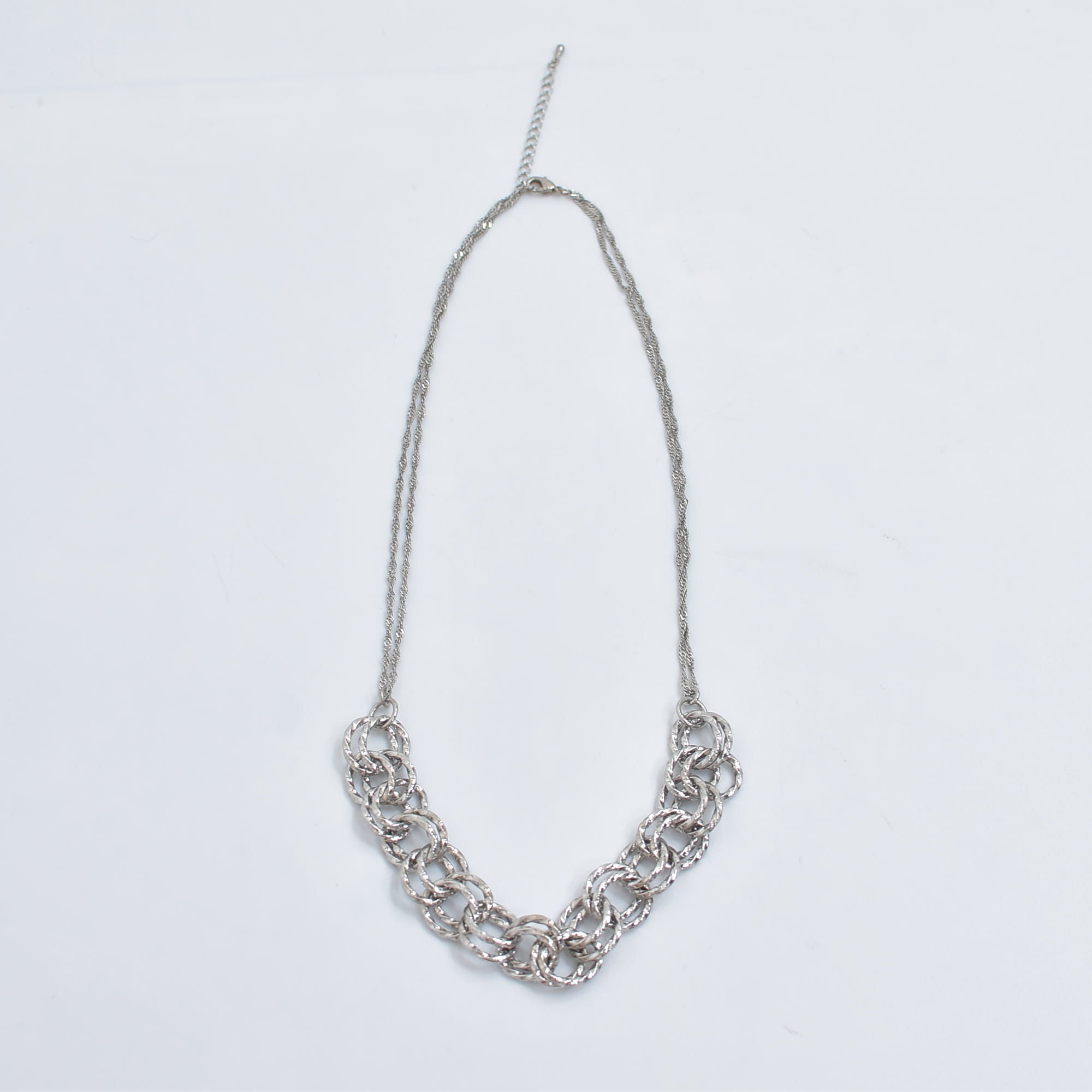 ツイストデザイン リング チェーンネックレス アクセサリー ツイストデザイン リング チェーンネックレス アクセサリー