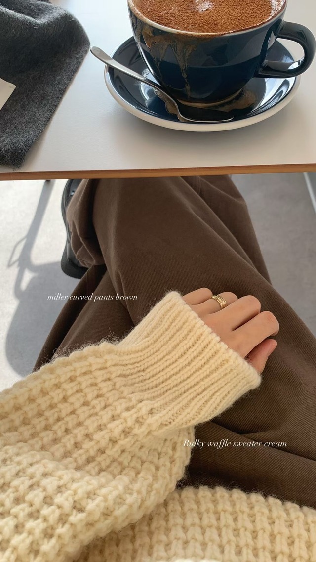 (予約) HAUS / Miller curved pants 2color