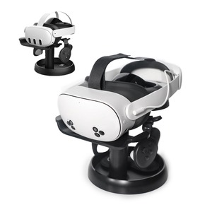 【人気】AMVR VR スタンド For Quest 3S/Quest 3/PICO 4/Vision pro/PS VR2 に対応 VR ヘッドセット アクセサリー 、Quest/Quest 2 に対応ヘッドセットおよびコントローラー用スタンド (黒)