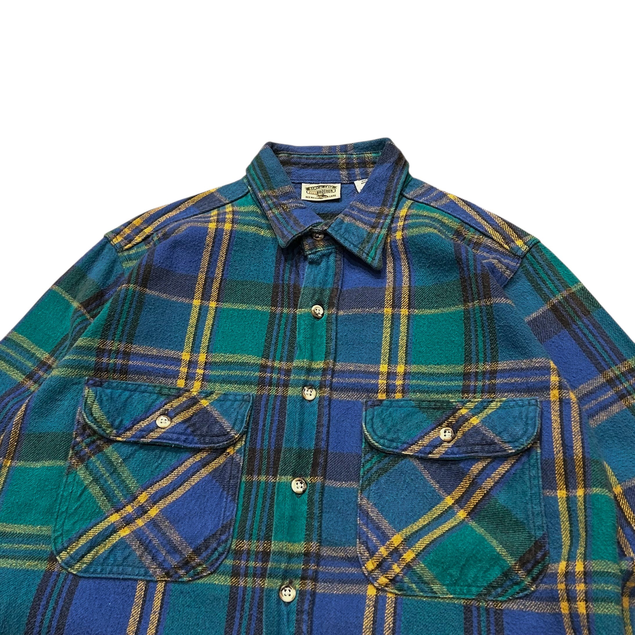 90's FIVE BROTHER Heavy Flannel Shirt M程度 / ファイブブラザー