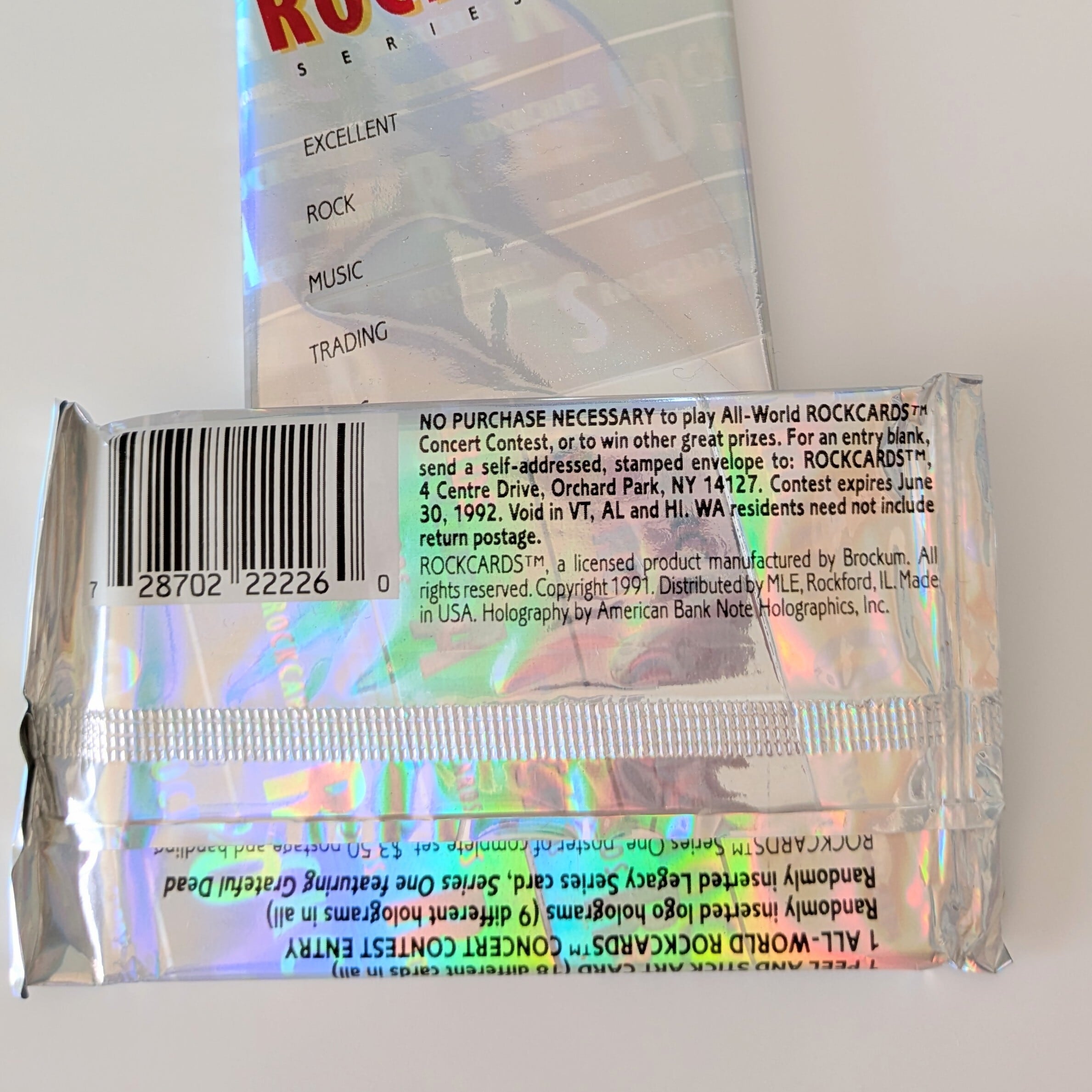 ☆送料無料！☆ 1991年製 Brockum【 RockCards Series 1 （ ロック