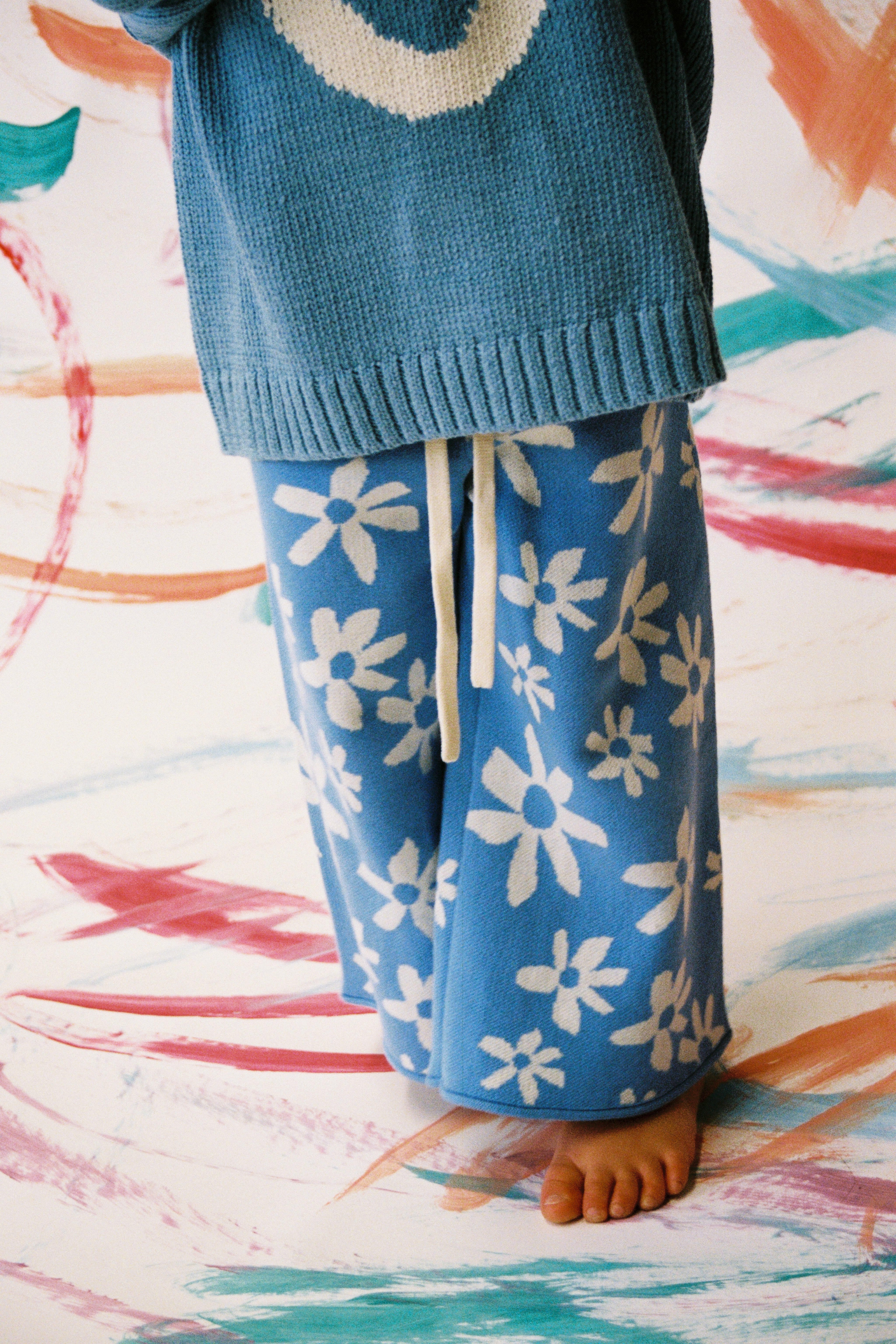 【即納/送料無料】Grown / Organic Wild Flower Knit Pant