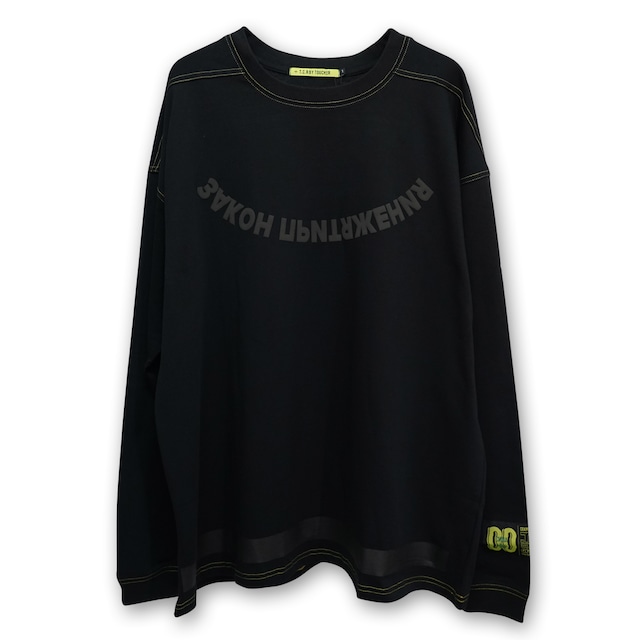 OVERSIZED ATTRACTION L/S TEE - BLACK/YELLOW