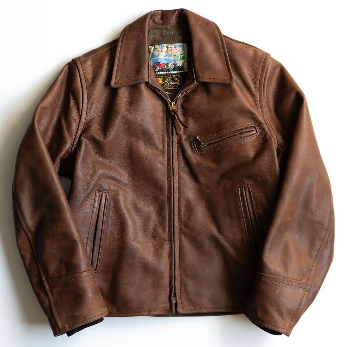 名品 フランス ビンテージ レザー コルビジェ ジャケット L〜XL