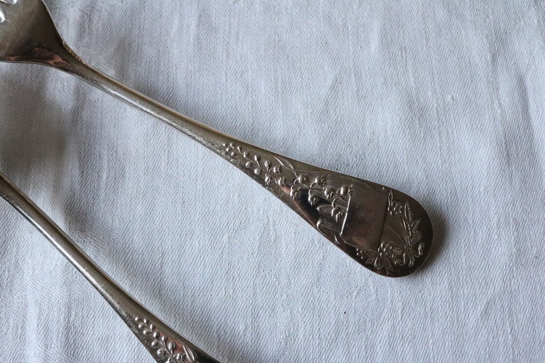 スズラン カトラリー セット フランス アンティーク シルバー スプーン フォーク すずらん 鈴蘭 ミュゲ | Pay ID