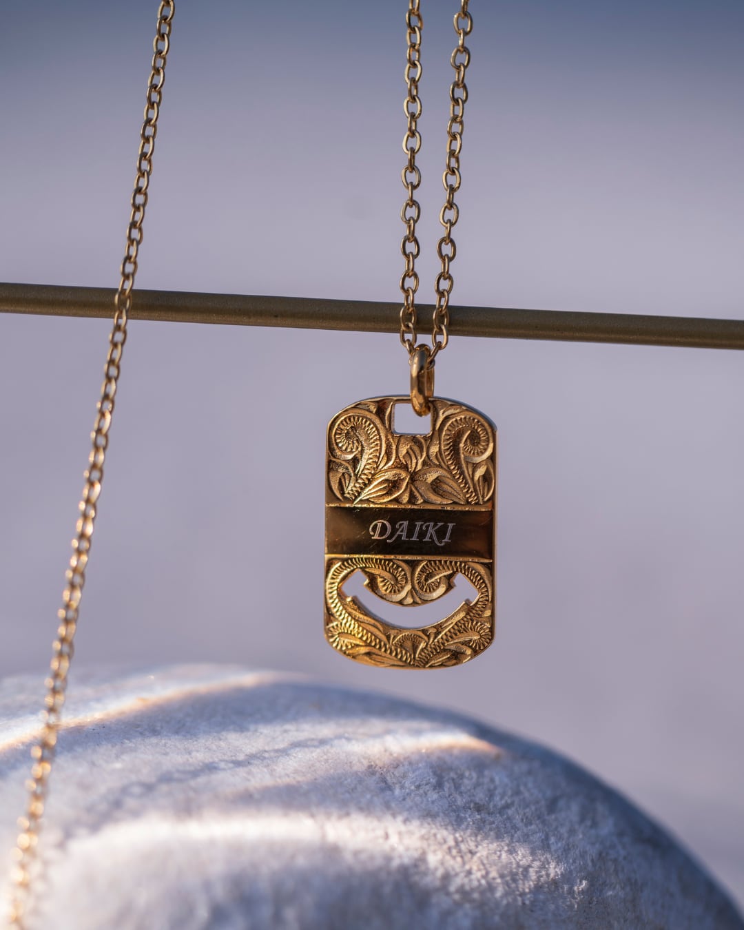 【受注生産】Smile plate necklace (名入れオーダー)