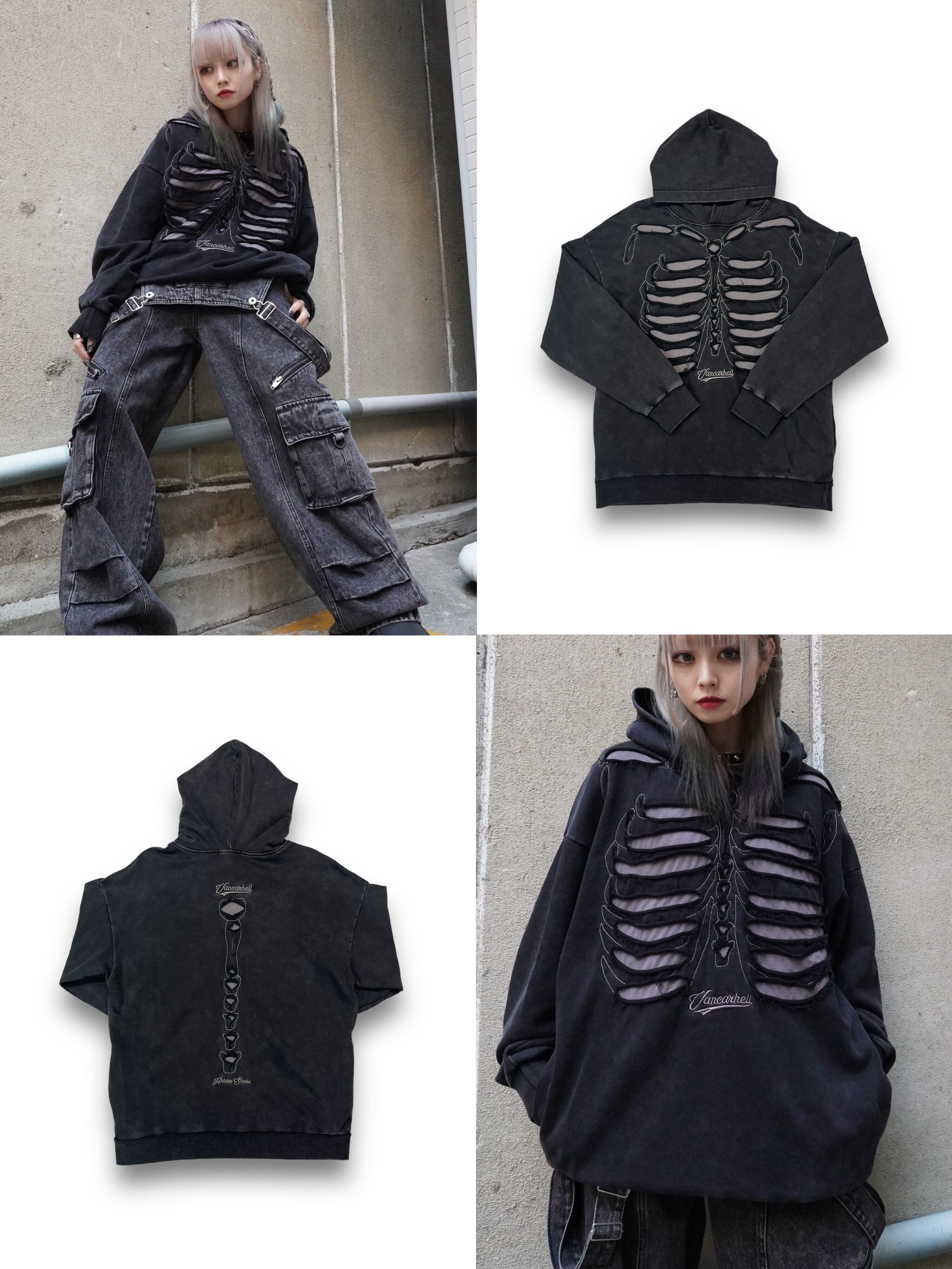 【PLANET STUDIO】skull destructin hoodie