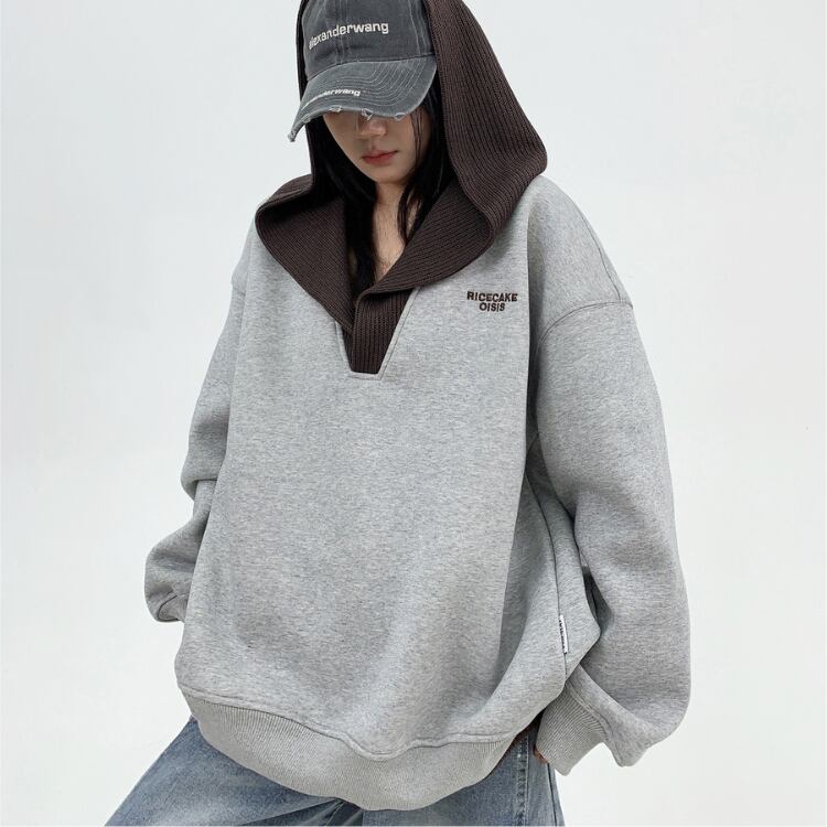 フード付き オーバーサイズ プルオーバー スウェット ◆2col