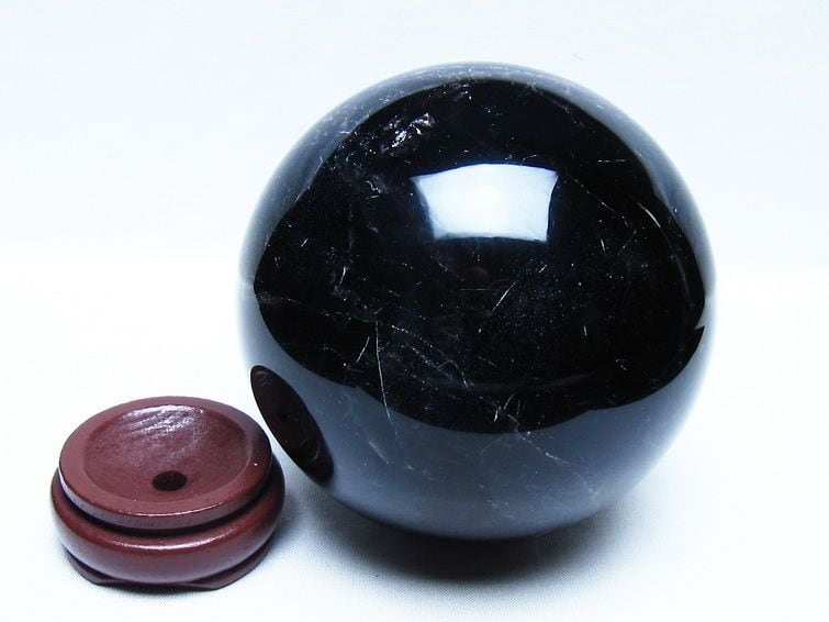 1.8Kg モリオン 黒水晶 丸玉 115mm スフィア 一点物 151-9410 | 天然石