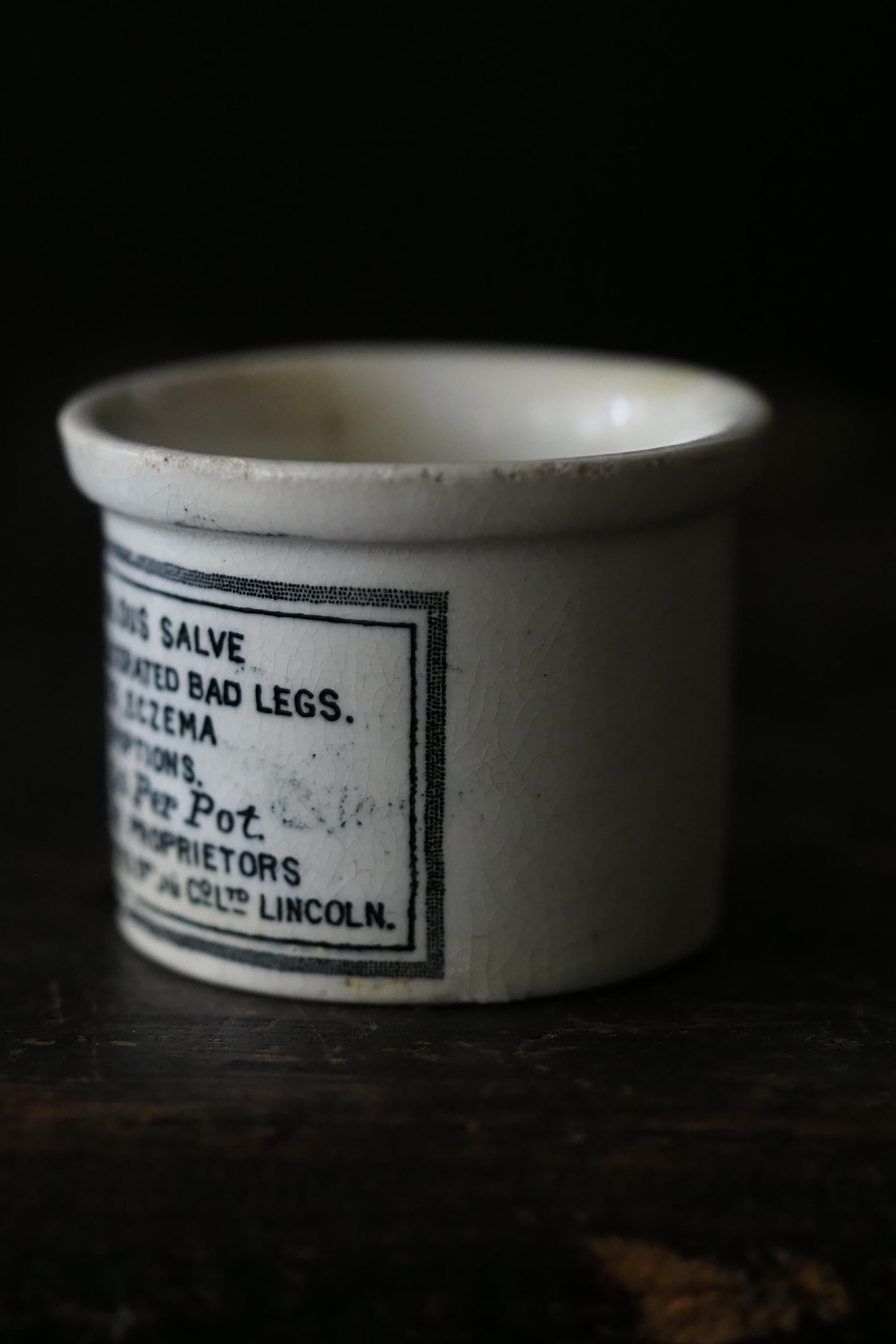 イギリス19世紀の軟膏壺-antique ointment pot | アンティーク