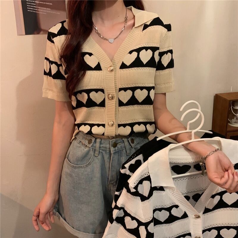 スタイルカラーショートスリムニットカーディガントップス シルク ハンチェンe28882467169