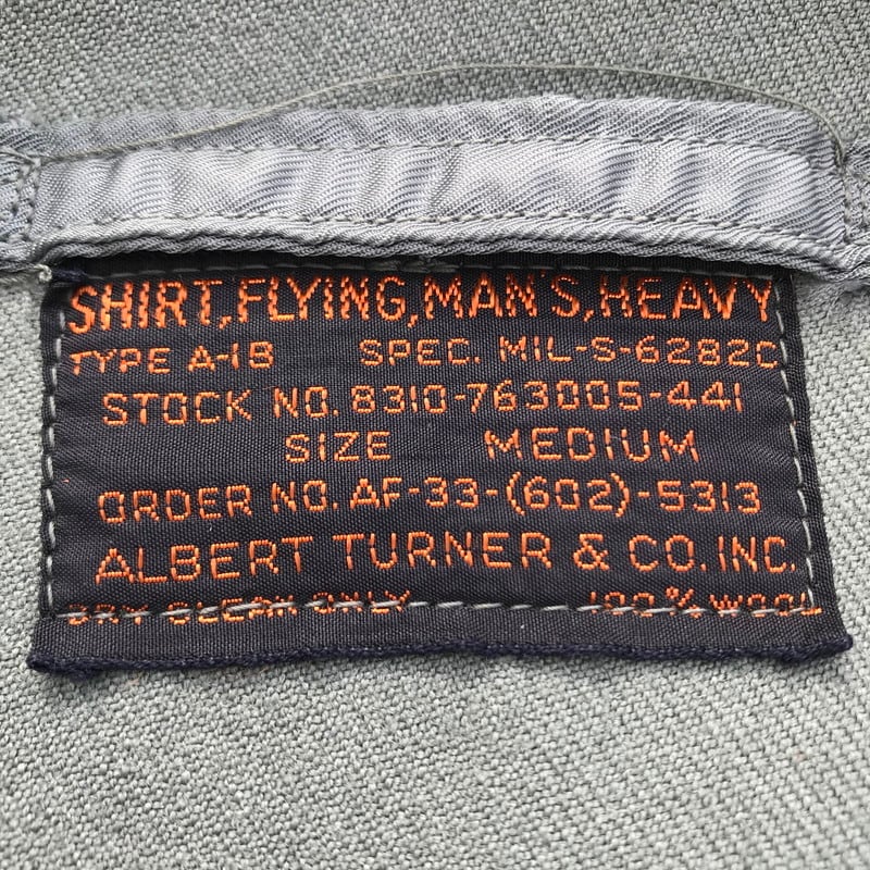 50's U.S.AIRFORCE A-1B ウールシャツジャケット MIL-S-6282C 50's U.S.AIRFORCE A-1B ウールシャツジャケット MIL-S-6282C