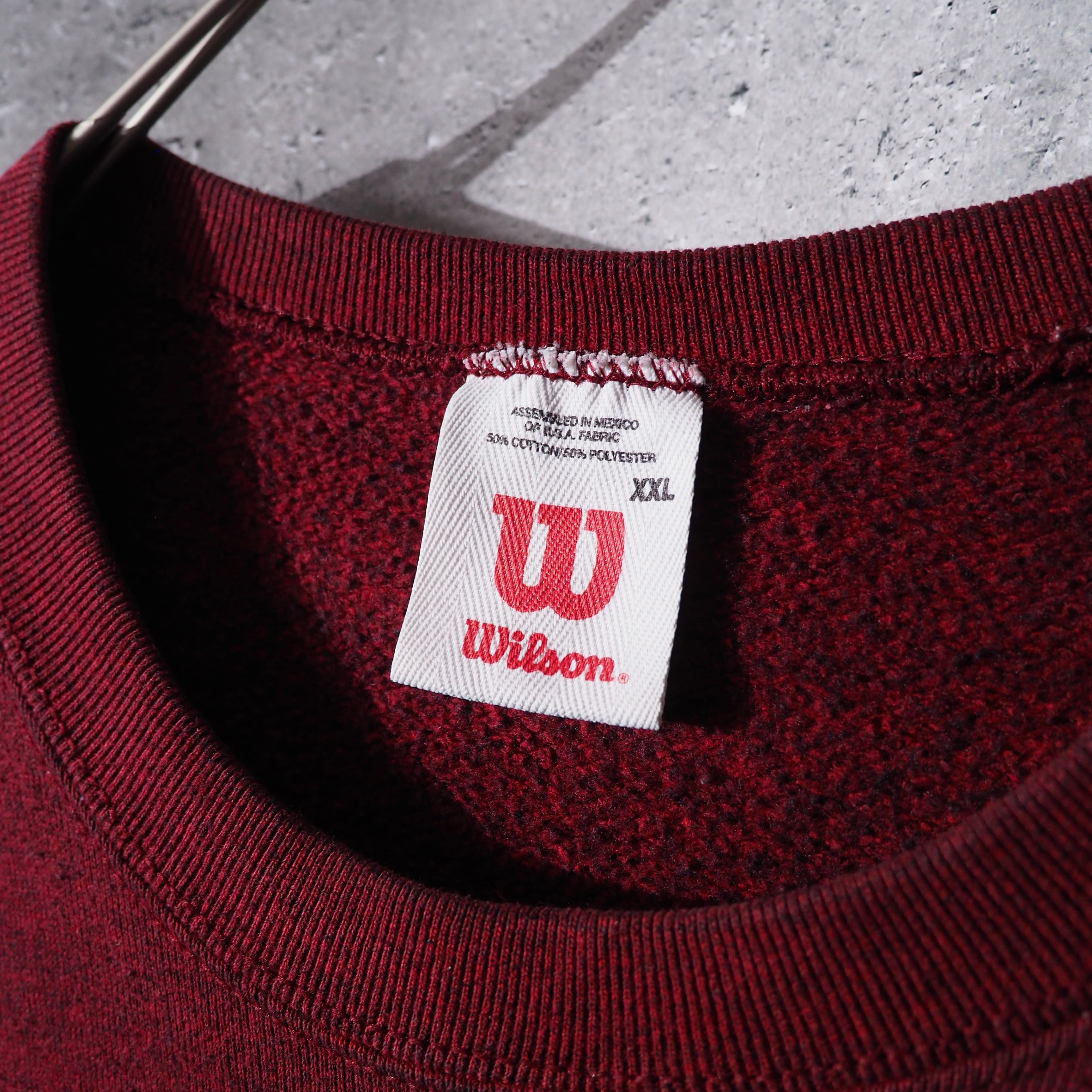 " Wilson " Beautiful Dark Bordeaux Piece Dyeing Over silhouette sweat shirt
