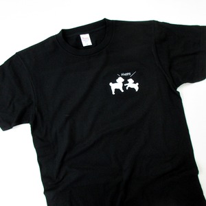 トイプードル シルエット デザイン ワンポイントTシャツ dog66 犬 トイプー 好き 服 イラスト