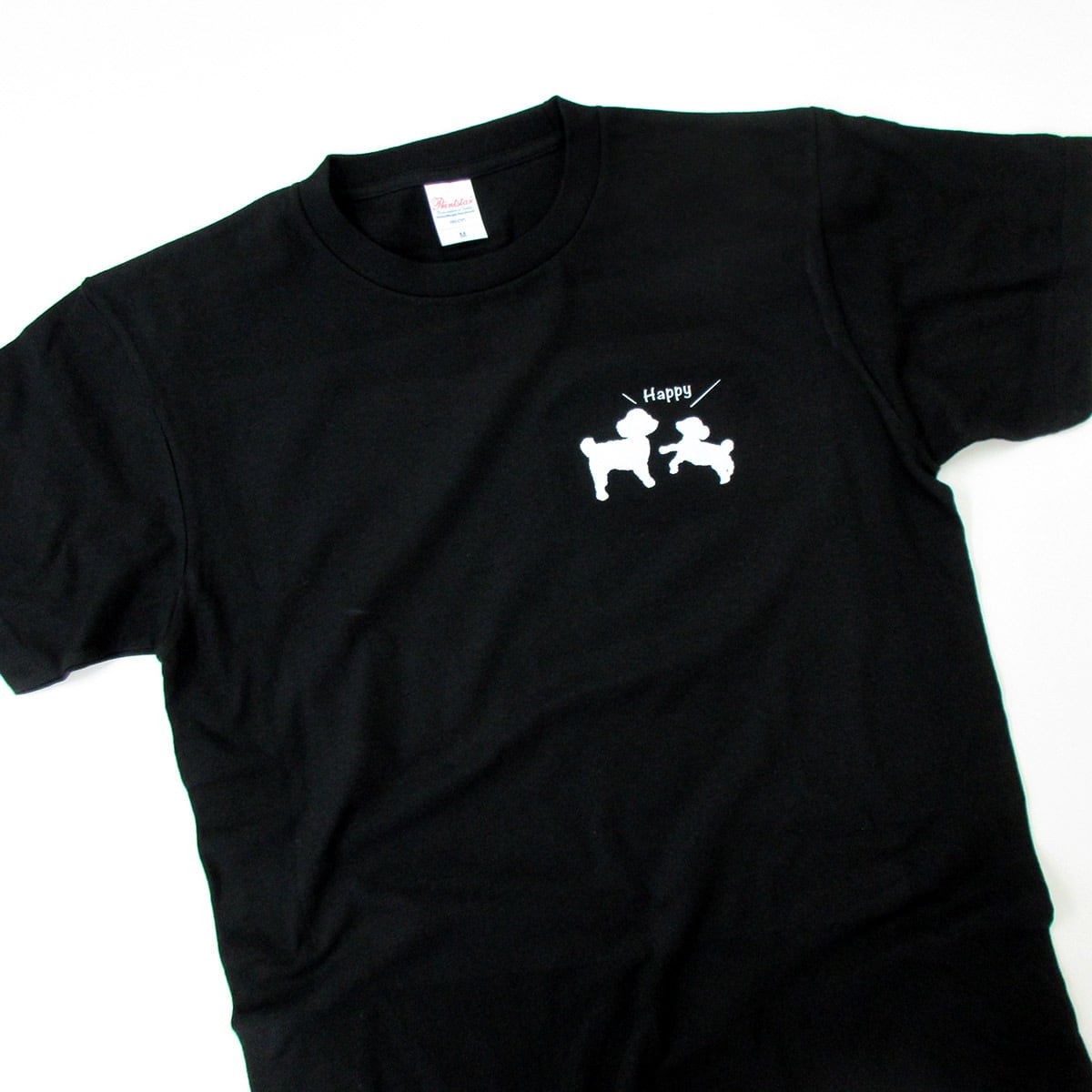 トイプードル シルエット デザイン ワンポイントTシャツ dog66 犬 トイプー 好き 服 イラスト
