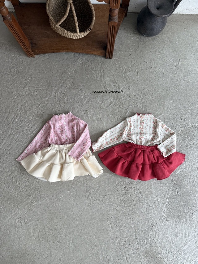予約 KIDS - Chacha Skirt  [ mienbloom.B ]