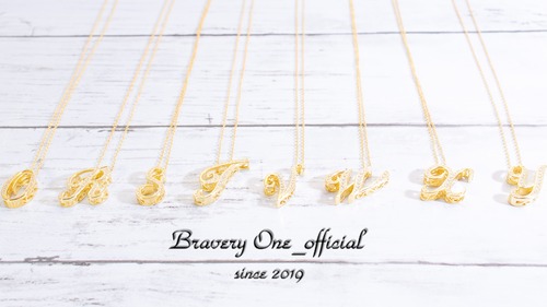 【Bravery One】Alphabet Initial Necklace