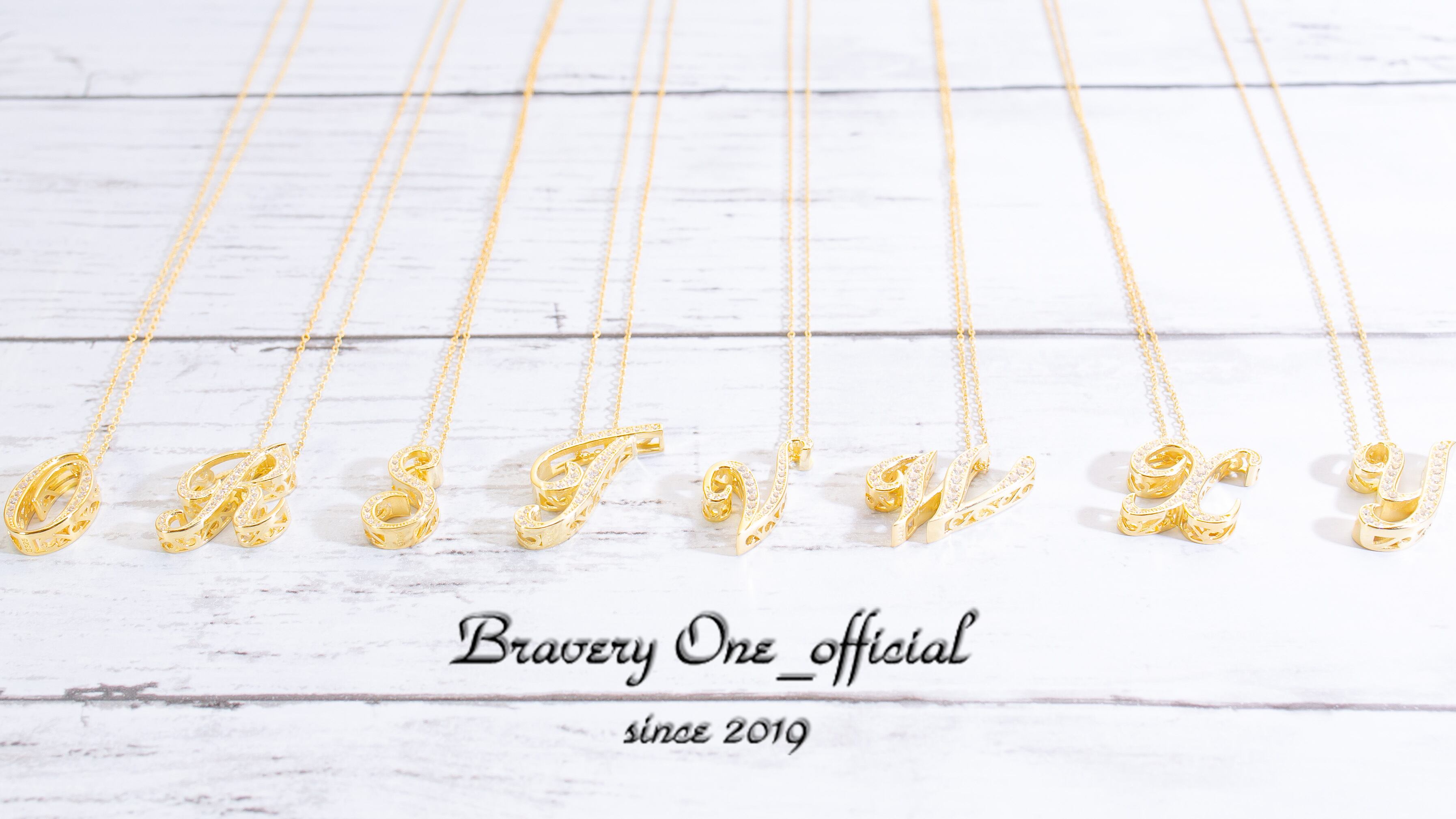 【Bravery One】Alphabet Initial Necklace