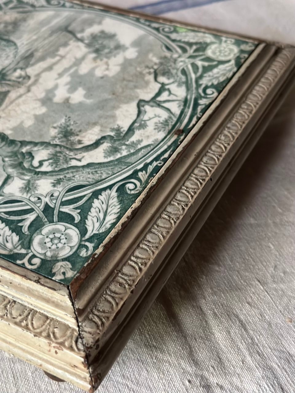 GIEN窯 陶器の鍋敷き トリベット 田園風景と羊 | Brocante de La