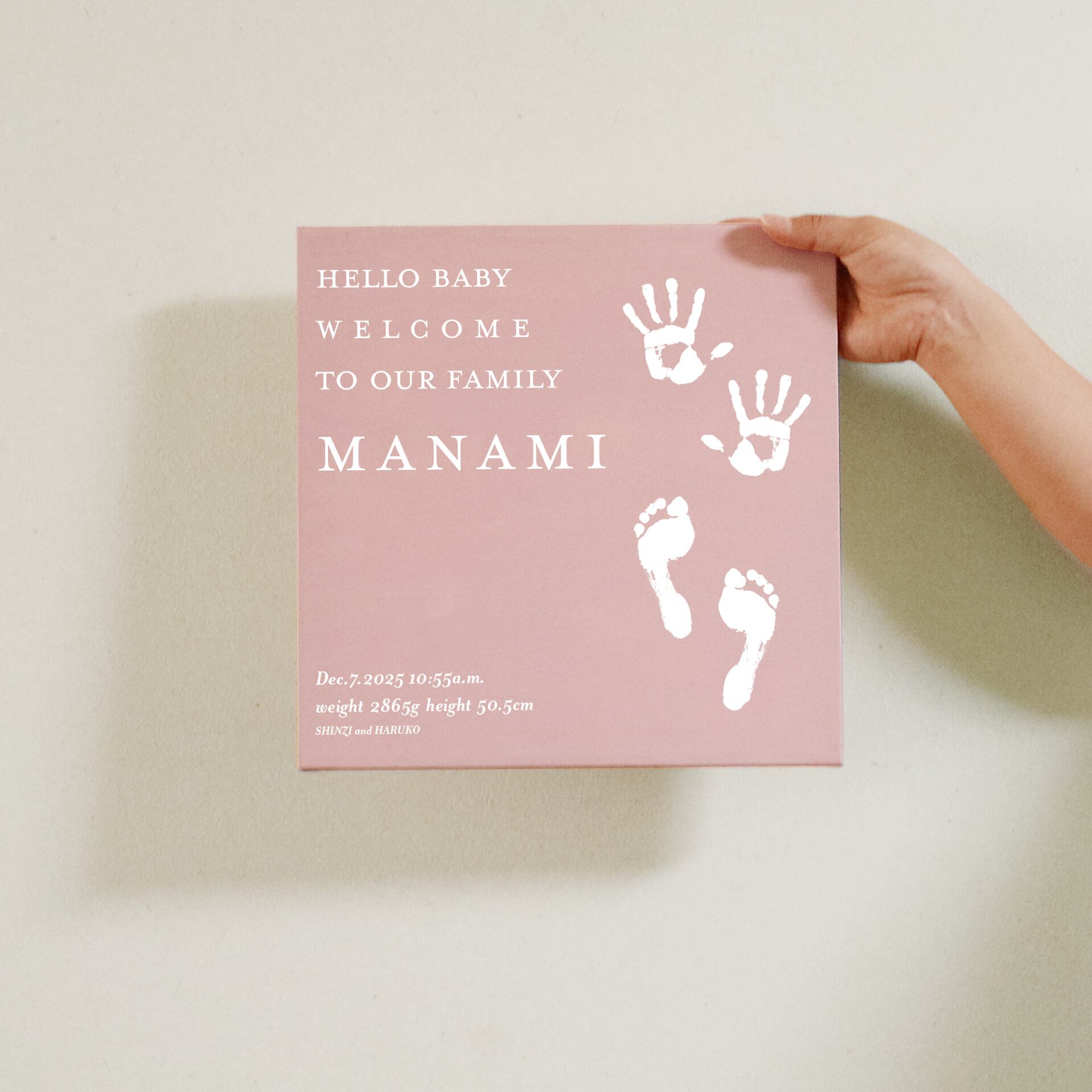 キャンバスの赤ちゃん命名書 Antique Conseil