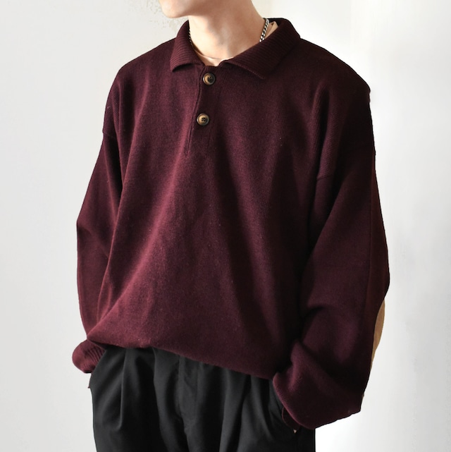 Knit Wine Red