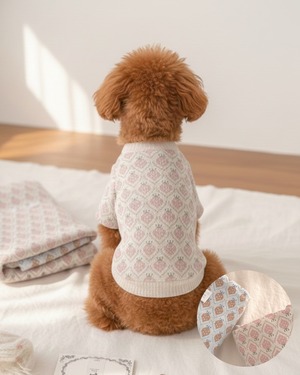 (予約)strawberry Jacquard いちごジャガード　韓国生地