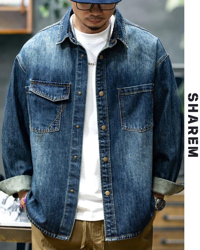 Long-sleeved Denim Shirt   B0205