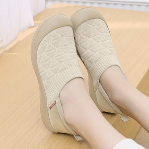 スリッポン ニット スニーカー レディース 春夏秋 韓国 シューズ 通気性 軽量 通勤 通学 学生 大人 カジュアル シンプル 歩きやすい 履きやすい 疲れにくい ウォーキング ジョギング 大人可愛い 大人女子