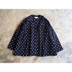 SOIL(ソイル) VOILE DOT PRINT V-NECK GATHERED SHIRT