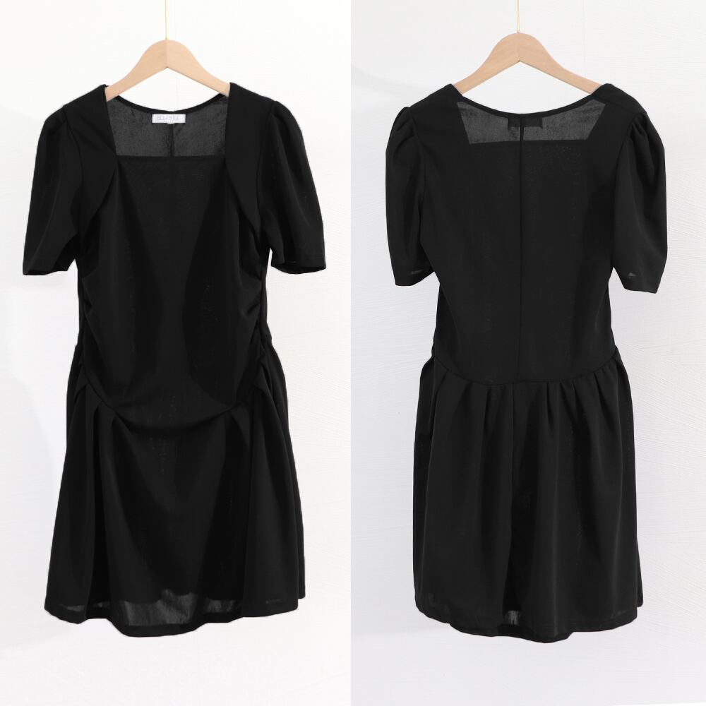 BALENCIAGA ブラック ミニワンピース 半袖 BALENCIAGA ブラック ミニワンピース 半袖 レディース