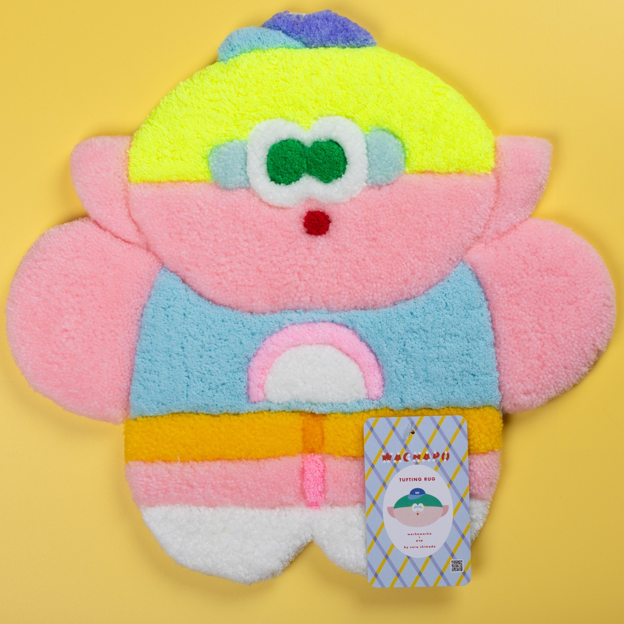 < WACHAPO > ラグ作品「わちゃぽ宇宙人(かまぼこ)」