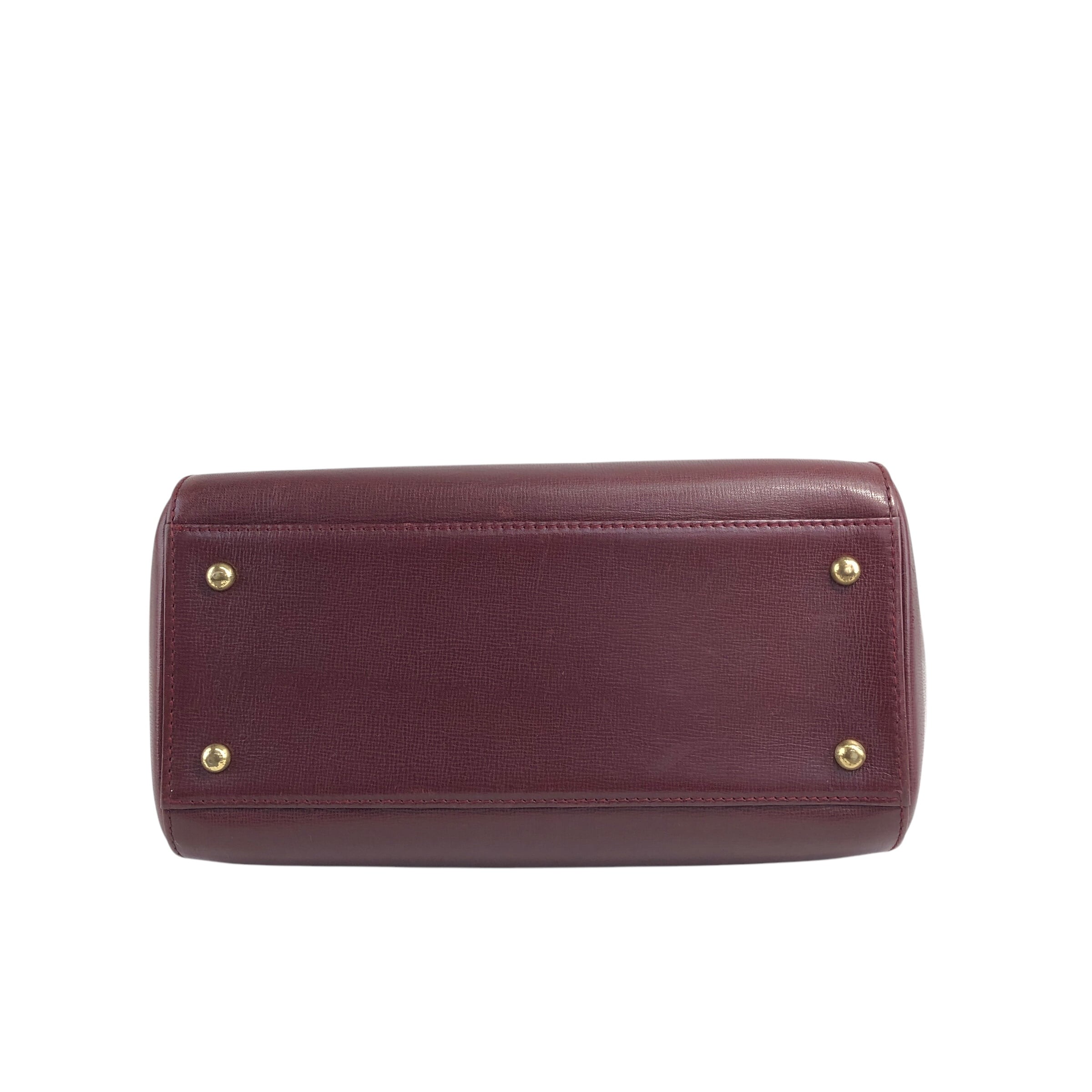 Cartier カルティエ ハンドバッグ ボルドー マストライン レザー ミニ