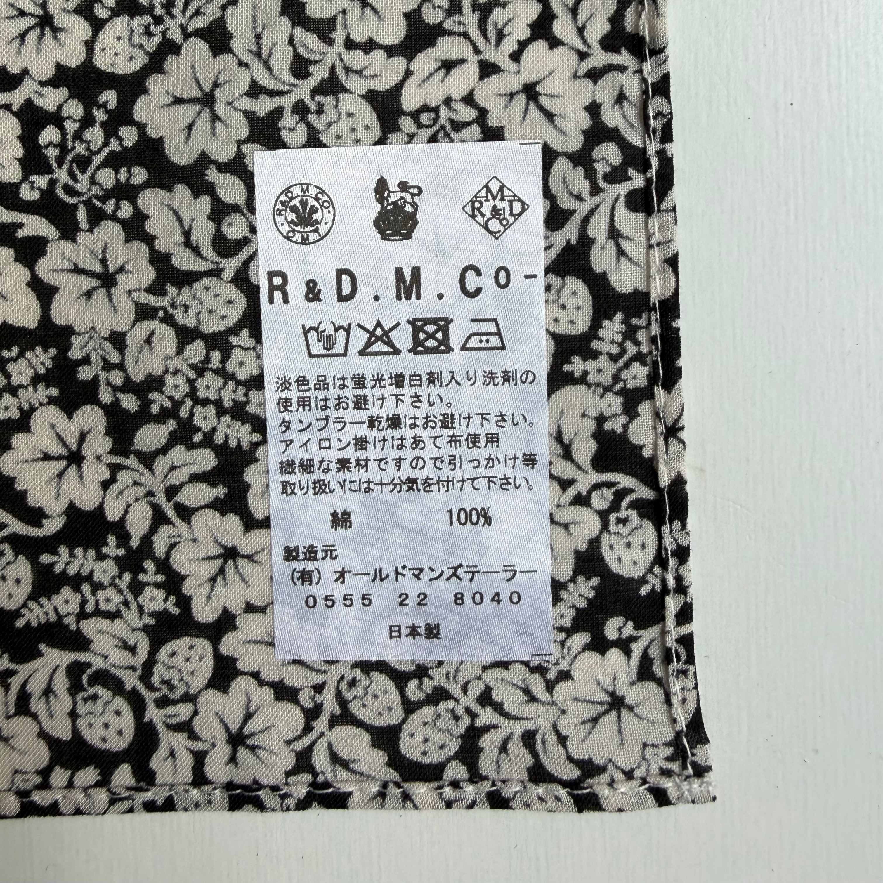 R&D.M.Co-/OLDMAN'S TAILOR リトルワイルドベリー・バンダナ #5085