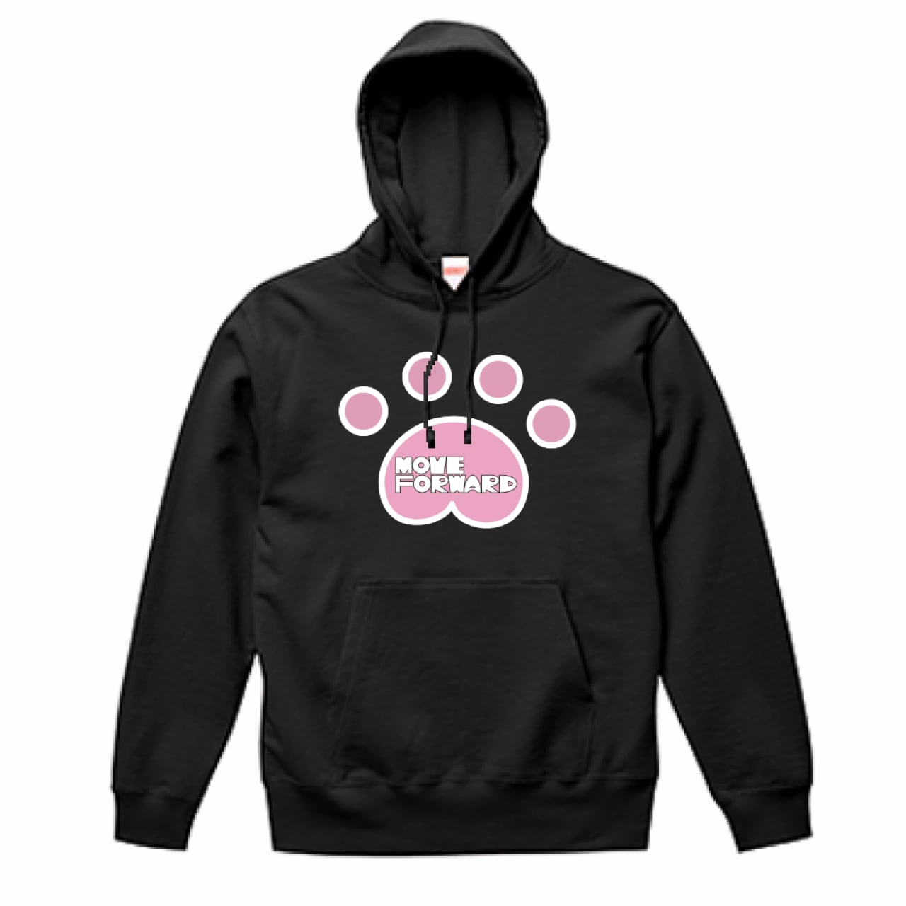 DHD(C)034【パーカ（ブラック）　足あと】