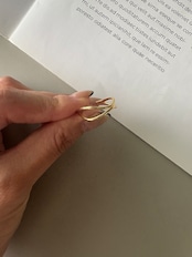 S925 hoso double line ring