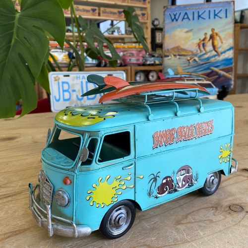 ビンテージ★ヴィンテージカー【SURF バス BLUE】ハワイアン雑貨
