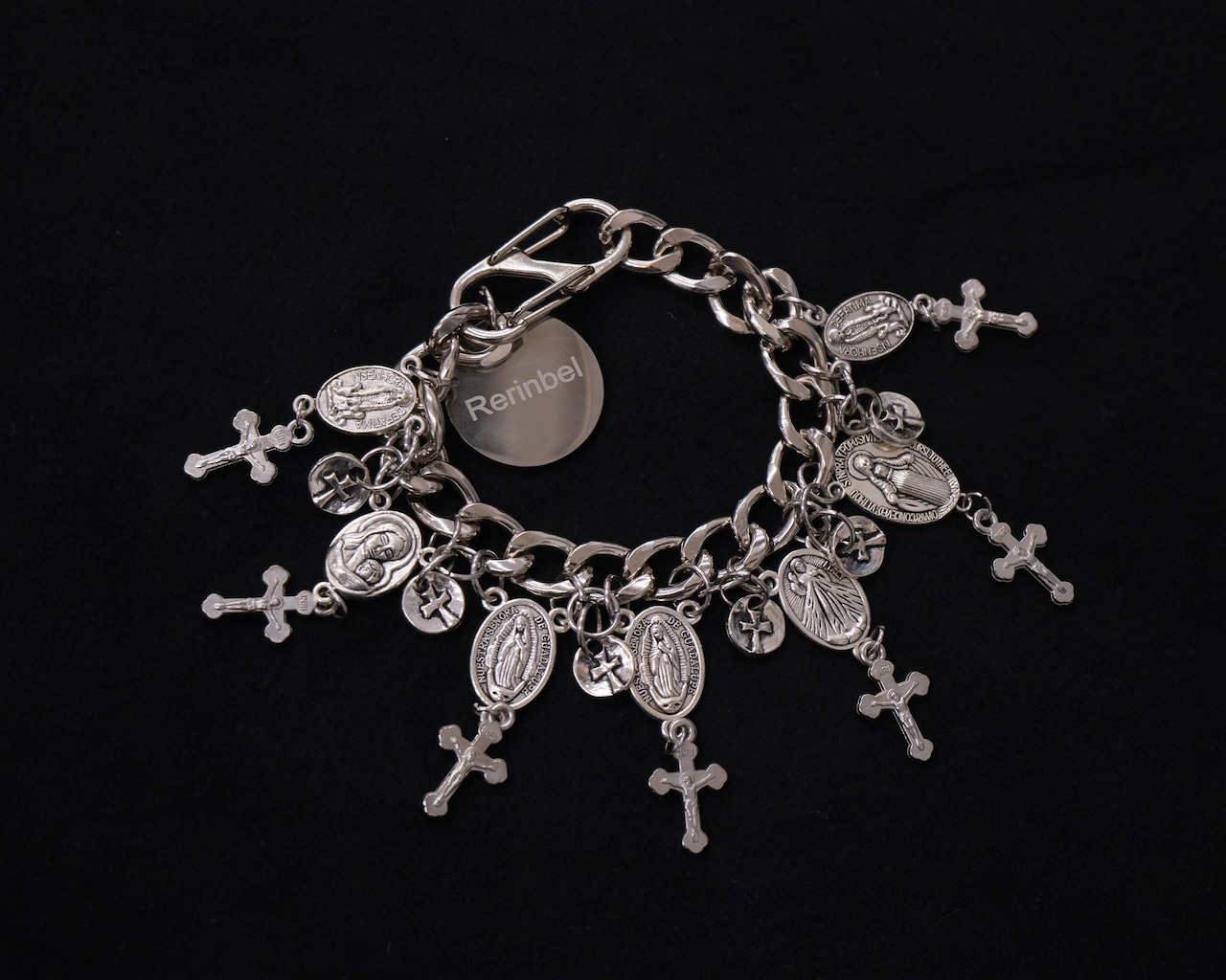 【RE RINBEL】Punk cross bracelet 10019