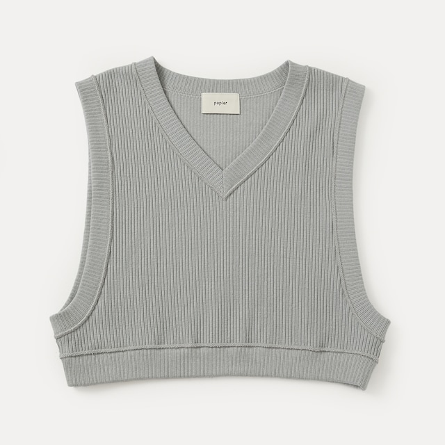 Rib vest/Grey