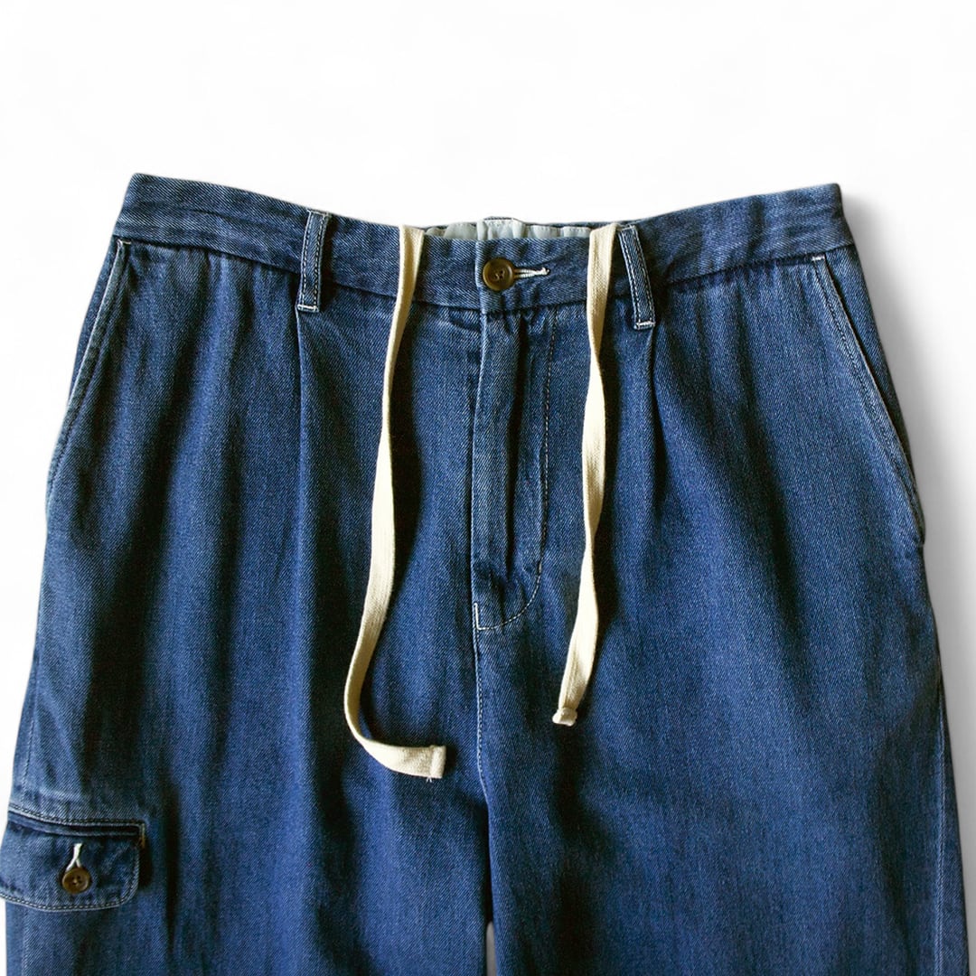 PWA, LINEN MIX DENIM TROUSERS | not wonder store