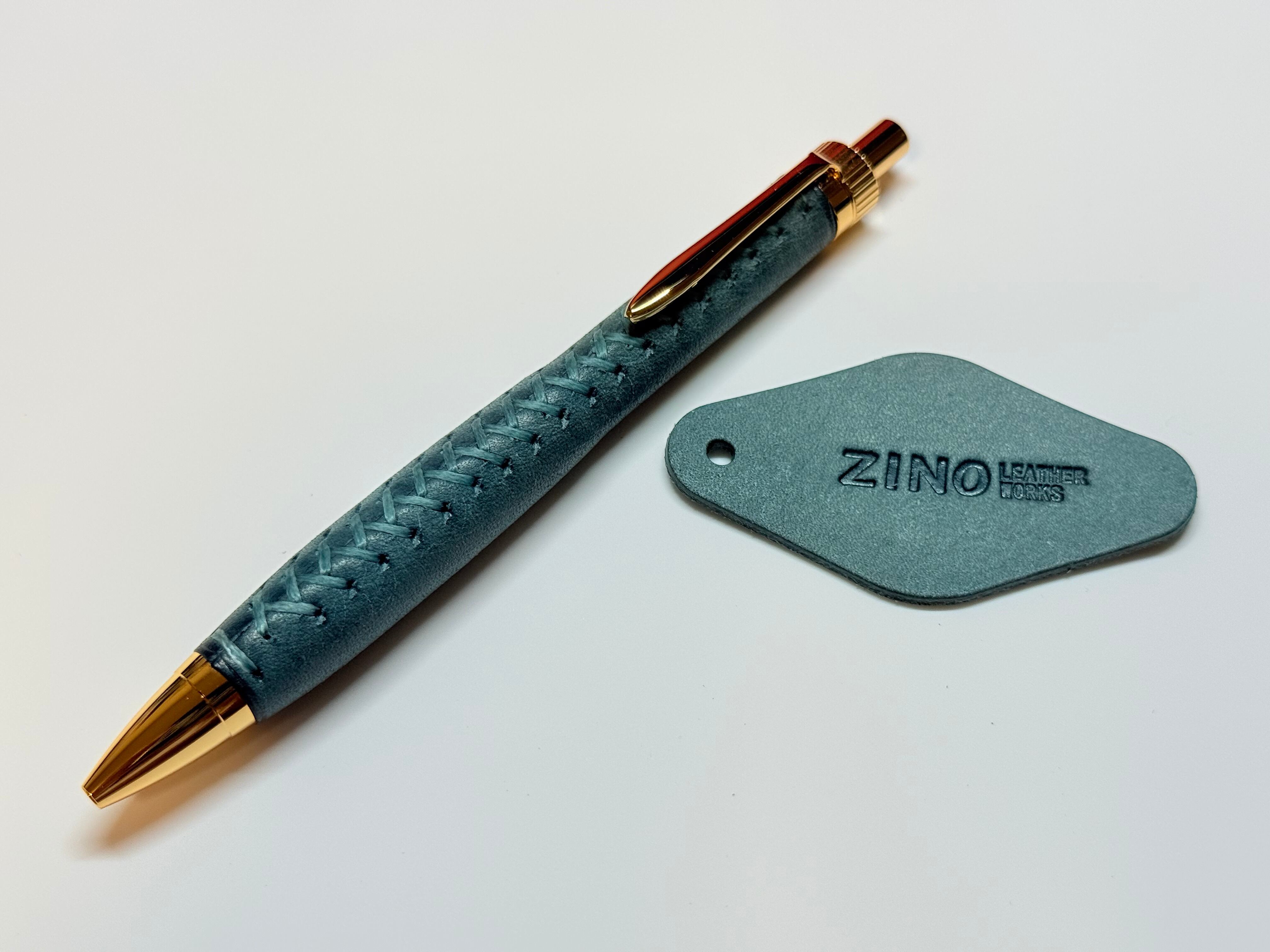 handwoodコラボカスタム軸】 ブルー（ブッテーロ） | ZINO LEATHER WORKS