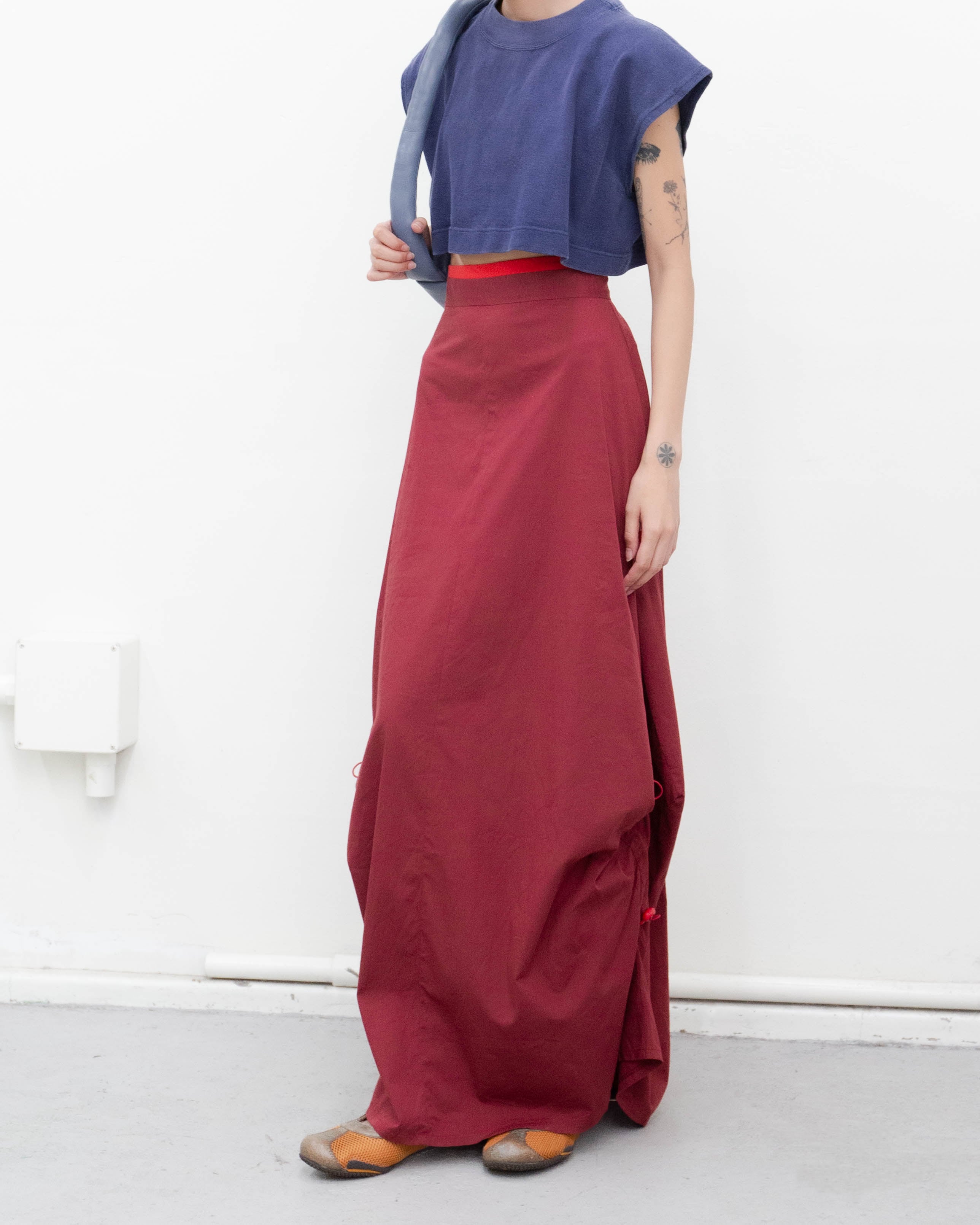 1980s JEANNE MARC - abstract pleats maxi skirt | LUIK FINN