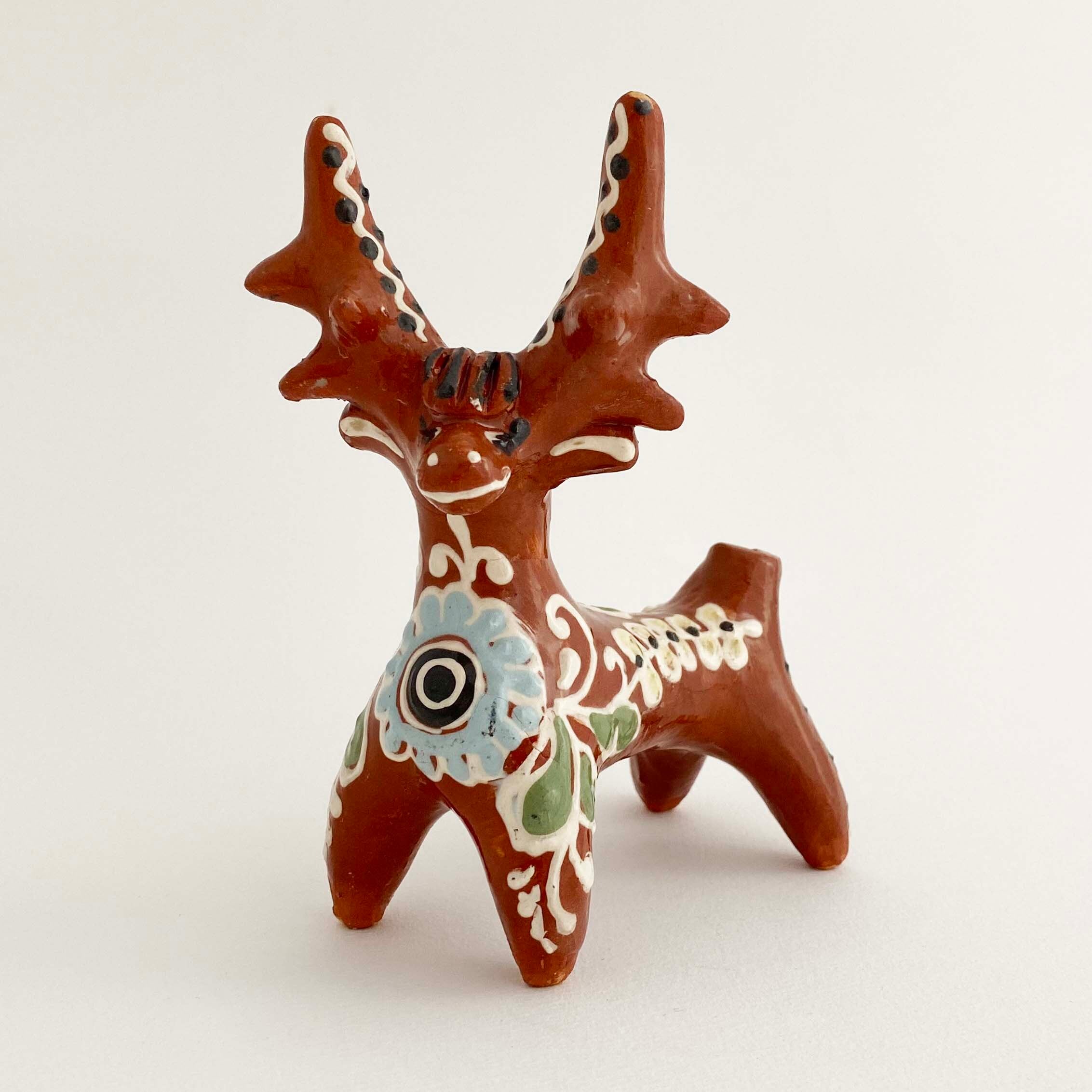 ウクライナ産 オピシュニャ土人形(トナカイ)