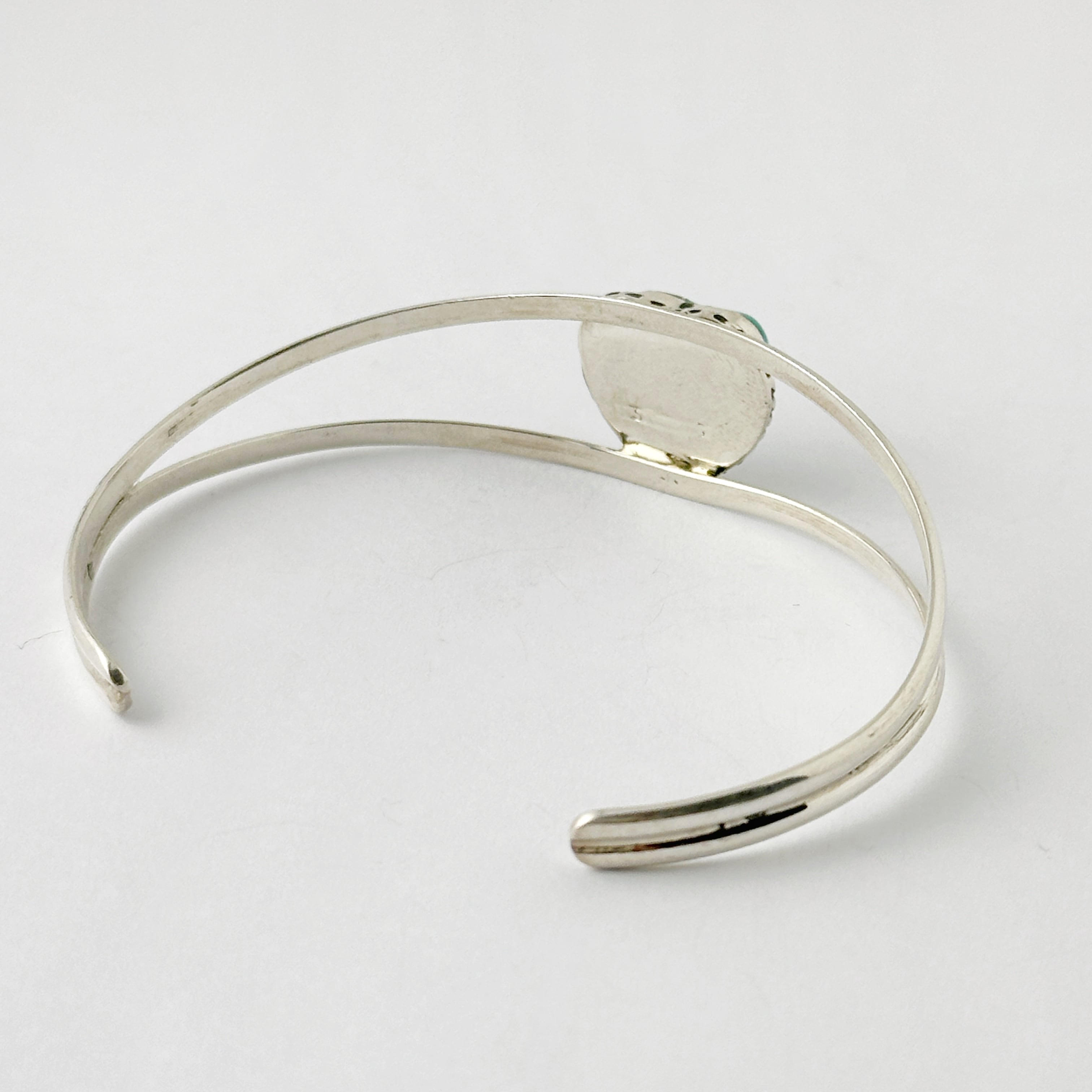 Indian Jewelry 》一点物 ハート シルバーインレイ ターコイズ