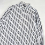 90s 00s Polo by Ralph Lauren ポロラルフローレン REGENT CLASSIC FIT ストライプ Wカフス 長袖シャツ ドレスシャツ 43-86/ブルー×ホワイト メンズ ビンテージ