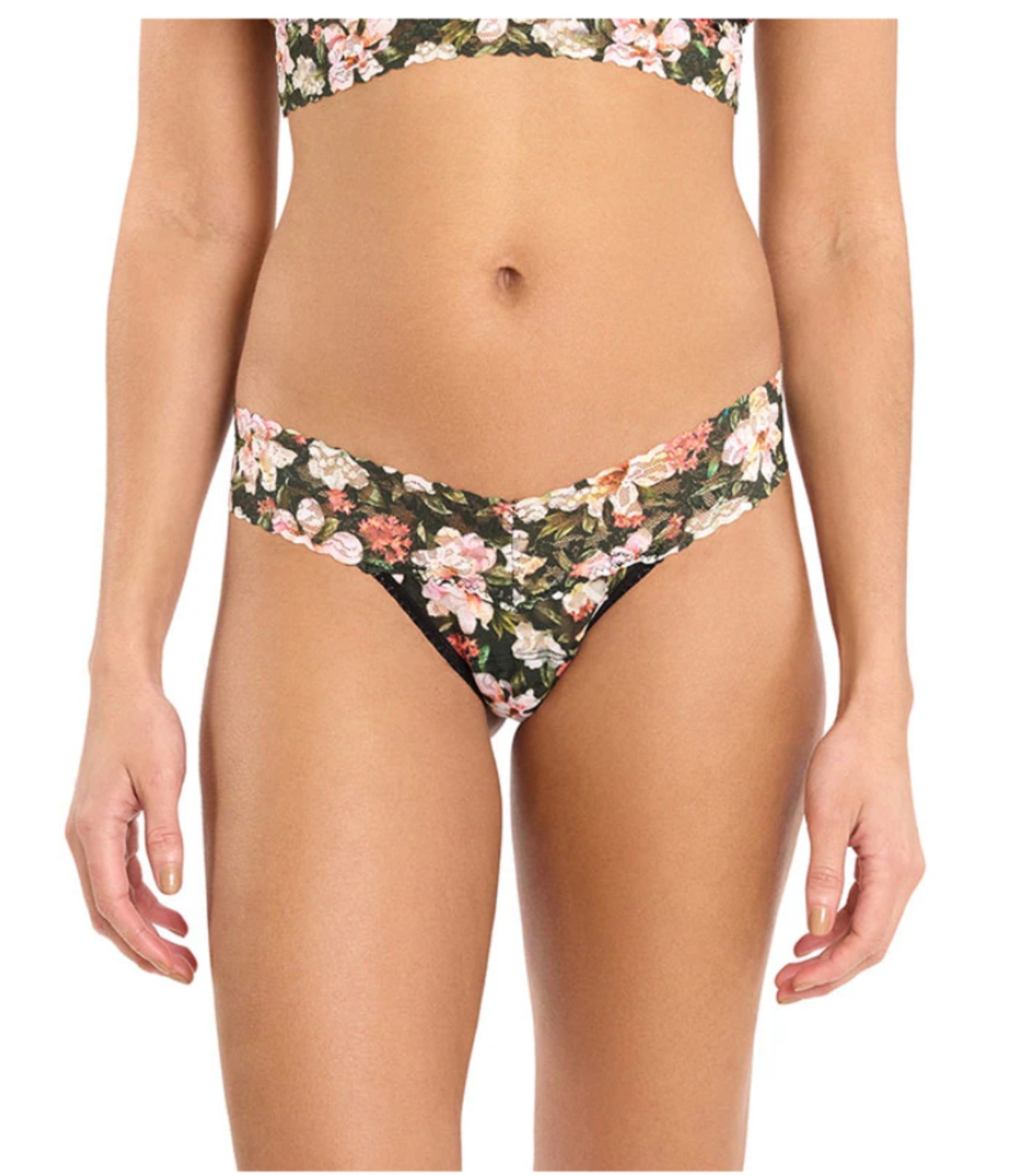 HANKY PANKY / プリンテッド シグニチャー レース ロー ライズ ショーツ (ダークルーム ブルームス) - 2